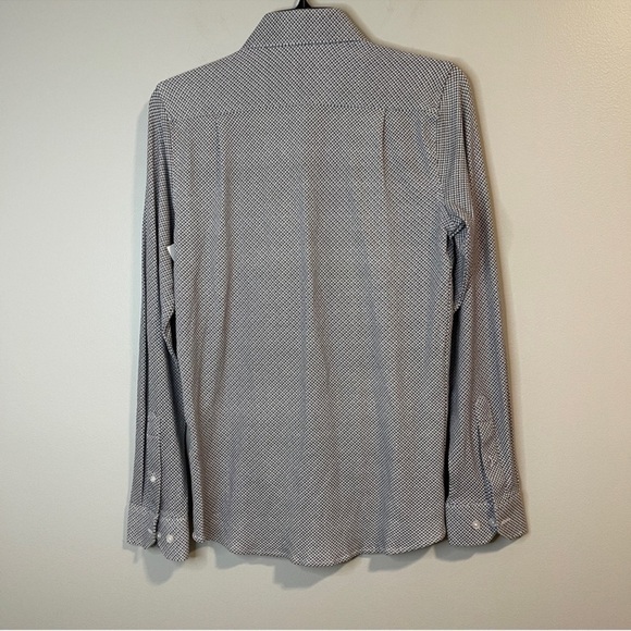 Znt18 Zanetti Cadiz Medallion Print Long Sleeve Trim Fit Shirt 14.5 32/33 Small - Picture 3 of 9